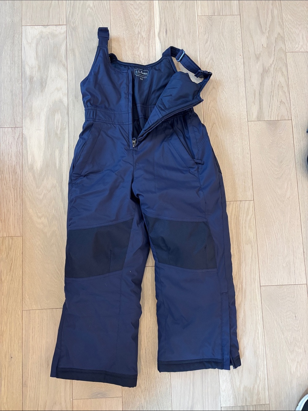 L.L. Bean Navy and Black Kids' Insulated Snow Overalls